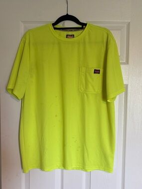Wrangler High-Visibility Neon Yellow Short Sleeve Pocket Tee